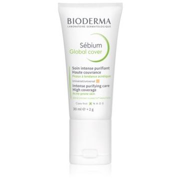 Bioderma Sébium Global Cover cremă de față pentru ten predispus la acnee culoare