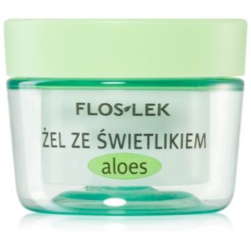 FlosLek Laboratorium Eye Care Gel pentru  jurul ochilor cu un luminator și aloe vera