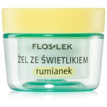 FlosLek Laboratorium Eye Care Gel pentru   jurul ochilor cu un luminator și mușețel