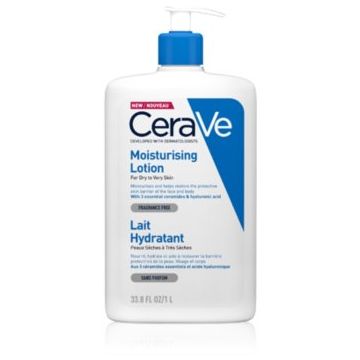 CeraVe Moisturizers Lotion loțiune hidratantă pentru corp și față pentru pielea uscata sau foarte uscata