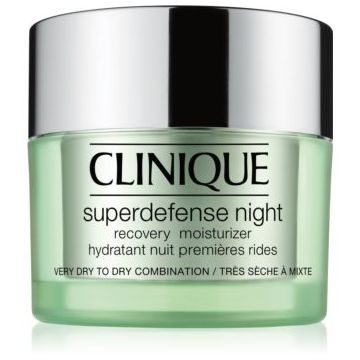 Clinique Superdefense™ Night Recovery Moisturizer crema de noapte hidratanta impotriva primelor semne de imbatranire ale pielii