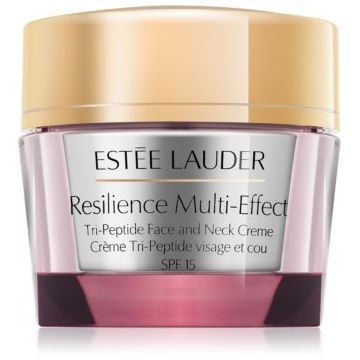Estée Lauder Resilience Multi-Effect Tri-Peptide Face and Neck Creme SPF 15 cremă intens hrănitoare pentru tenul uscat