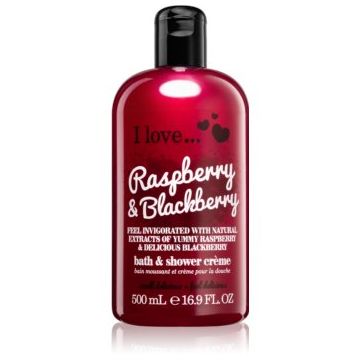 I Love Raspberry & Blackberry cremă de duș și baie
