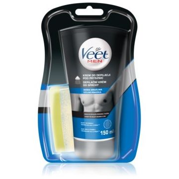 Veet MEN cremă depilatoare pentru duș pentru piele sensibila