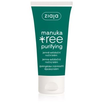 Ziaja Manuka Tree Purifying exfoliant crema de noapte pentru ten gras și mixt