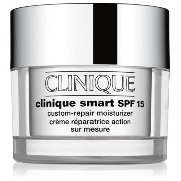 Clinique Clinique Smart™ SPF 15 Custom-Repair Moisturizer crema anti-rid hidratanta pentru ten uscat și combinat SPF 15