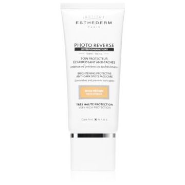 Institut Esthederm Photo Reverse Protective Anti-Dark Spots Tinted Face Care crème de protectie anti-acnee cu o protectie UV ridicata