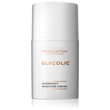 Revolution Skincare Glycolic Acid Glow cremă de noapte cu efect de iluminare și de regenerare