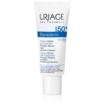Uriage Bariéderm Cica-Cream with Copper-Zinc SPF 50+ cremă reparatoare cu cupru și zinc SPF 50+