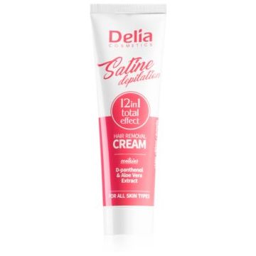 Delia Cosmetics Satine Depilation 12in1 Total Effect crema depilatoare pentru toate tipurile de piele Delia Cosmetics Satine Depilation 12in1 Total Effect crema depilatoare pentru toate tipurile de piele