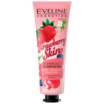 Eveline Cosmetics Strawberry Skin balsam nutritiv pentru mâini cu aroma de capsuni