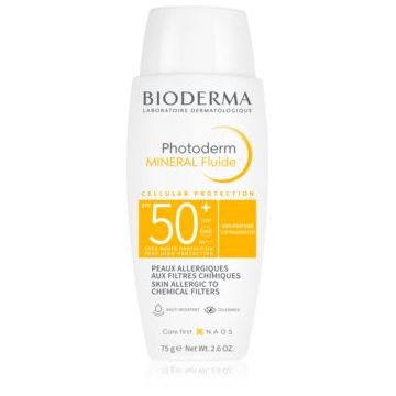 Bioderma Photoderm Mineral Fluid fluid protector fără filtre chimice SPF 50+