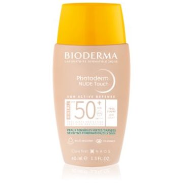 Bioderma Photoderm Nude Touch fluid mineral cu protecție solară SPF 50+