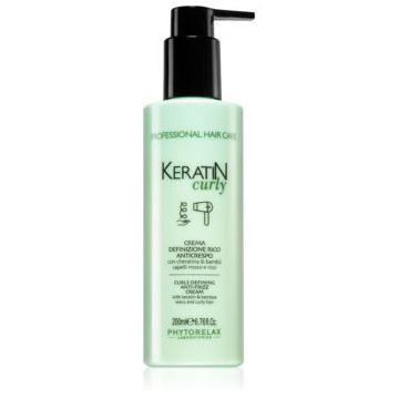 Phytorelax Laboratories Keratin Curly cremă pentru păr creț anti-electrizare