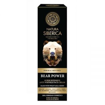Crema Intensiva Antirid pentru Barbati cu Plante Siberiene Bear Power Natura Siberica, 50 ml