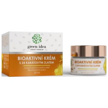Green Idea Bioaktivní krém s 24 karátovým zlatem îngrijire de lux pentru ten matur