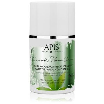 Apis Natural Cosmetics Cannabis Home Care crema hidratanta usoara pentru piele uscata spre sensibila