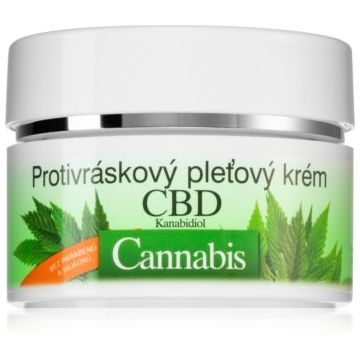 Bione Cosmetics Cannabis CBD cremă antirid cu efect de regenerare cu CBD