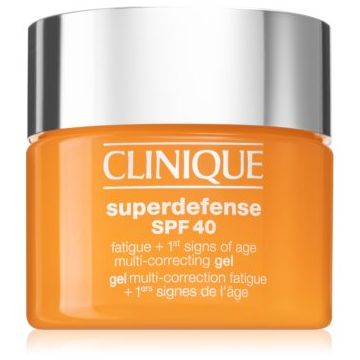 Clinique Superdefense™ SPF 40 Fatigue + 1st Signs of Age Multi Correcting Gel gel hidratant impotriva primelor semne de imbatranire ale pielii