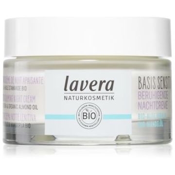 Lavera Basis Sensitiv crema de noapte cu efect calmant fara parfum