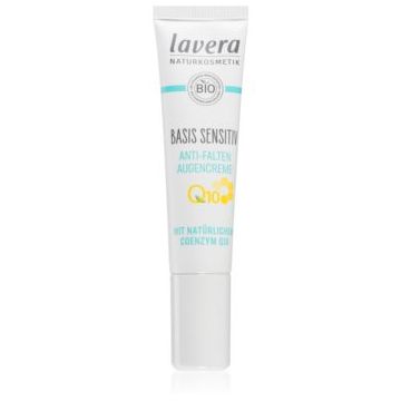 Lavera Basis Sensitiv Q10 crema pentru ochi impotriva cutelor si al sacilor cu coenzima Q10 Lavera Basis Sensitiv Q10 crema pentru ochi impotriva cutelor si al sacilor cu coenzima Q10
