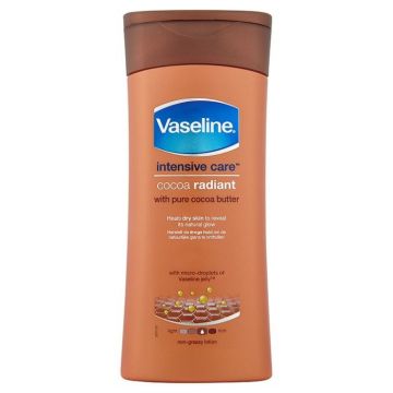 VASELINE INTENSIVE CARE COCOA RADIANT CU UNT DE CACAO LOTIUNE DE CORP (Optiuni de comanda: 200 ml)