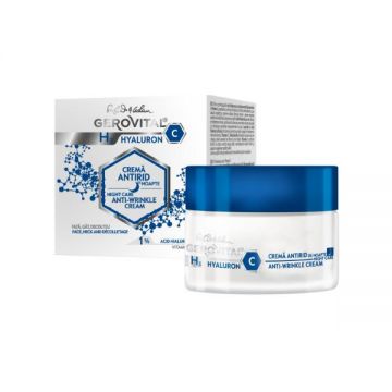Crema Antirid de Noapte - Gerovital H3 Hyaluron C Night Care Anti-Wrinkle Cream, 50 ml