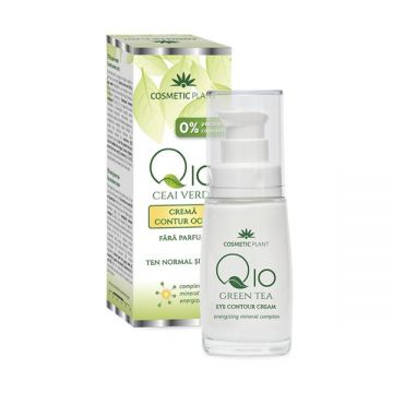 Crema Contur Ochi Q10 + Ceai Verde Cosmetic Plant, 30ml Crema Contur Ochi Q10 + Ceai Verde Cosmetic Plant, 30ml