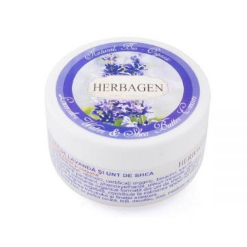 Crema cu Apa de Lavanda si Unt de Shea Herbagen, 150 g