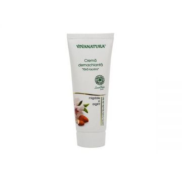 Crema Demachianta cu Argint Coloidal si Migdale Vivanatura, 75 ml