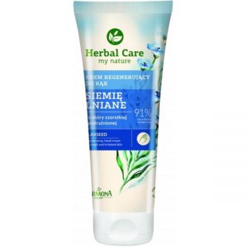 Crema Regeneratoare pentru Maini si Unghii cu Extract de Seminte de In - Farmona Herbal Care Flaxseed Regenerating Hand Cream, 100 ml