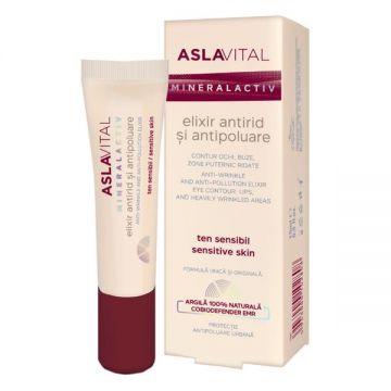 Elixir Antirid si Antipoluare - Aslavital Mineralactiv Anti-Wrinkle And Anti-Pollution Elixir, 15ml Elixir Antirid si Antipoluare - Aslavital Mineralactiv Anti-Wrinkle And Anti-Pollution Elixir, 15ml