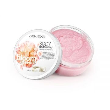 Exfoliant corp Bloom Essence cu floare de cires si nufar, Organique, 200 ml