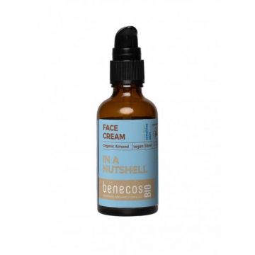 Crema Hidratanta cu Migdale pentru Ten Sensibil - In A Nutshell Benecos Bio, 50 ml