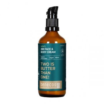 Crema Ten si Corp Barbati - Two Is Butter Than One Benecos Bio, 100 ml