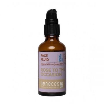Fluid Hidratant cu Trandafir pentru Ten Normal-Mixt - Rose to The Occasion Benecos Bio, 50 ml