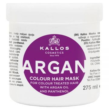 Masca cu Ulei de Argan pentru Par Vopsit - Kallos Argan Colour Hair Mask 275ml