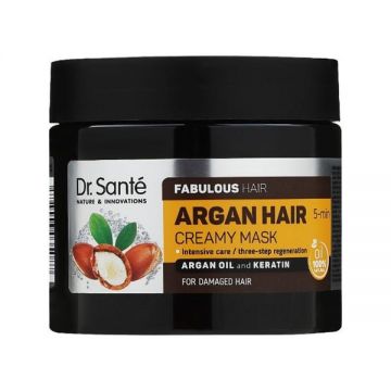 Masca Regeneranta cu Ulei de Argan si Cheratina pentru Par Deteriorat Dr. Sante, 300ml Masca Regeneranta cu Ulei de Argan si Cheratina pentru Par Deteriorat Dr. Sante, 300ml