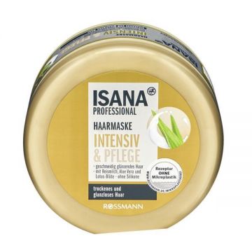Masca de par și îngrijire cu lapte de orez, aloe vera si floare de lotus, fara siliconi, pentru păr uscat, Isana Professional, 250 ml Masca de par și îngrijire cu lapte de orez, aloe vera si floare de lotus, fara siliconi, pentru păr uscat, Isana Professional, 250 ml