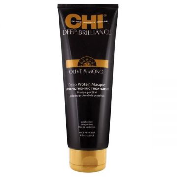 Masca Fortifianta cu Proteine - CHI Farouk Deep Brilliance Olive & Monoi Deep Protein Masque Strengthening Treatment, 237ml