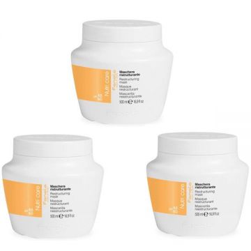 Pachet 3 x Masca Restructuranta - Fanola Nutri Care Restructuring Mask, 500ml