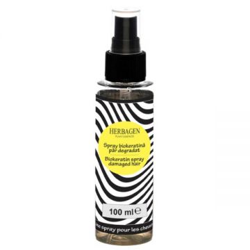 Spray Biokeratina pentru Par Degradat Herbagen, 100 ml