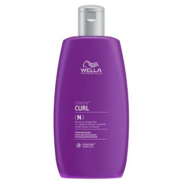 Emulsie de Permanent pentru Par Normal/Rezistent - Wella Professionals Creatine+ Curl (N) Perm Emulsion for Normal to Resistant Hair, 250 ml