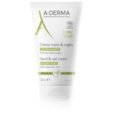 A-Derma Original Care cremă hidratantă pentru mâini și unghii cu acid hialuronic