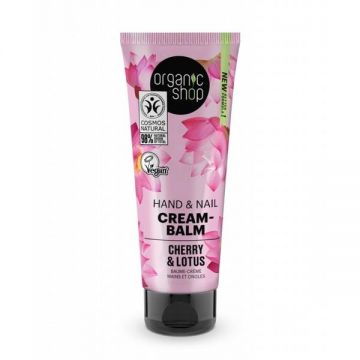 Crema-Balsam de Maini si Unghii Cherry & Lotus Organic Shop, 75 ml