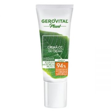 Crema CC Mediu Matifianta - Gerovital Plant Microbiom Protect, 30ml