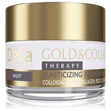 Delia Cosmetics Gold & Collagen Therapy crema de noapte mărește elasticitatea pielii