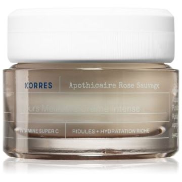 Korres Wild Rose crema de zi radianta pentru tenul uscat