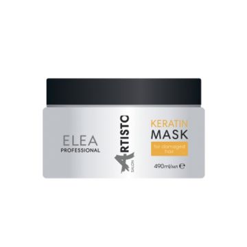Masca cu keratina pentru indreptarea structurii parului tratat Elea Professional Artisto, 490 ml