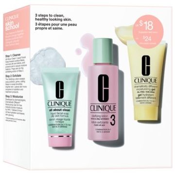 Clinique 3-Step Skin Care Kit Skin Type 3 set cadou pentru ten gras și mixt